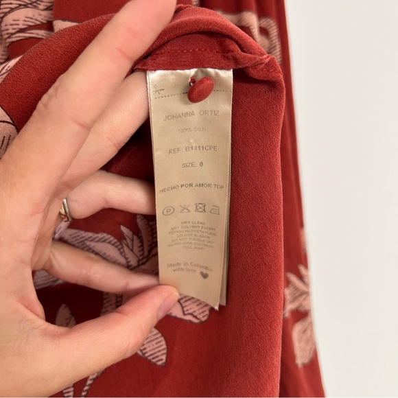 Johanna Ortiz Hecho Por Amor Printed Silk Blouse - Picture 6 of 6
